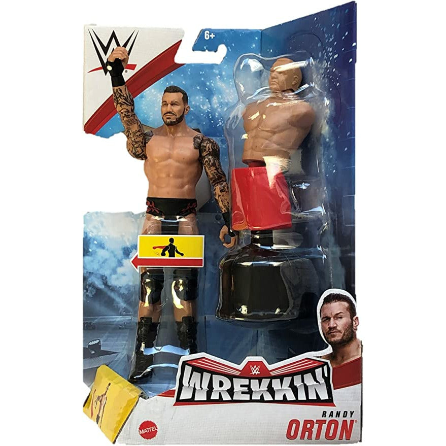 WWE Wrekkin Randy Orton 6-in Action Figure with Punching Action, Gripping Hands & Bendable Chair Accessory, Poseable 6-in Gift for Ages 6 Years Old & Up